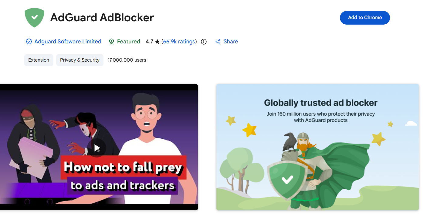 adguard blocker chrome extension