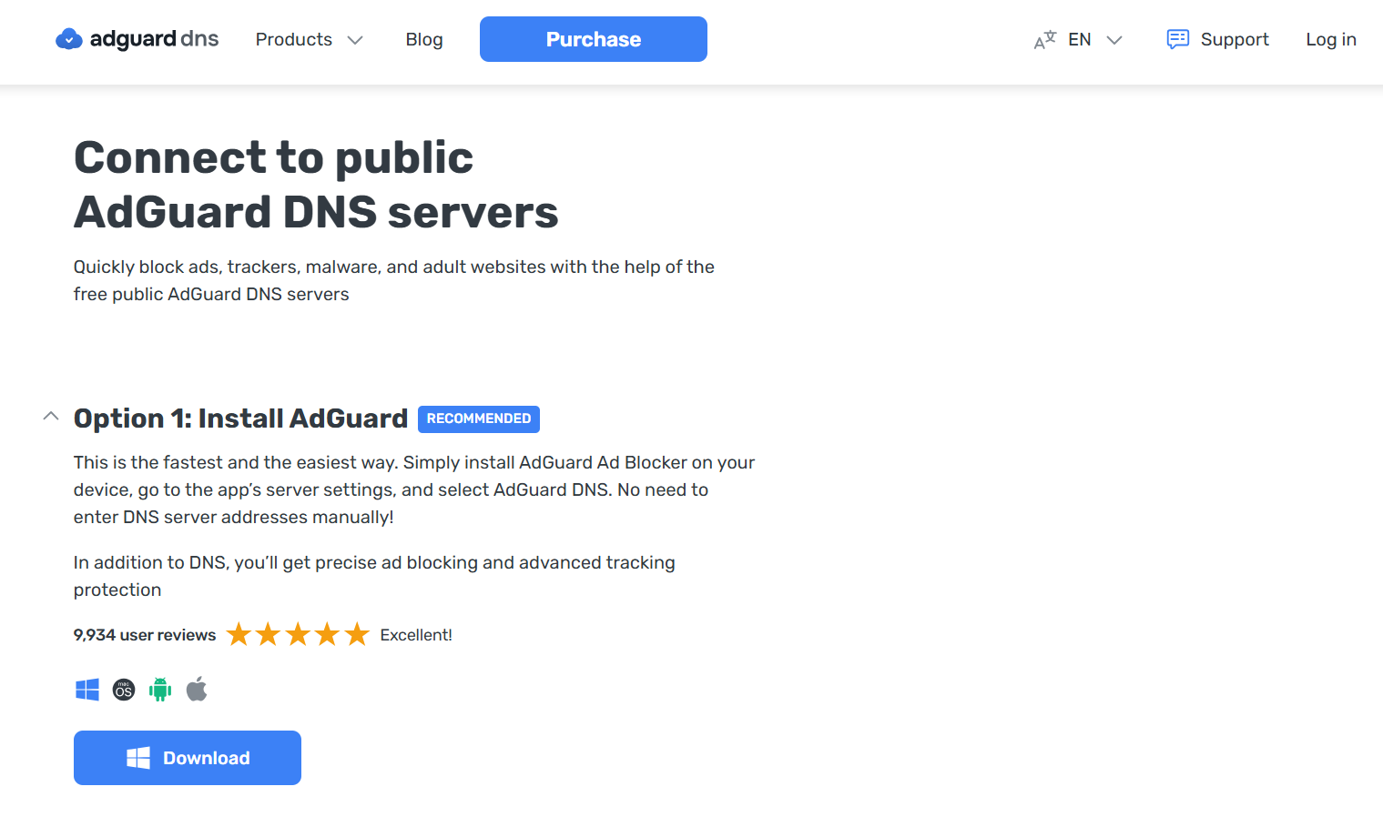adguard dns home page