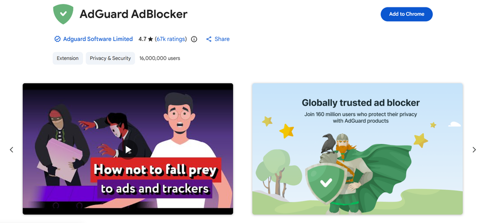 adguard ad block extension for chrome