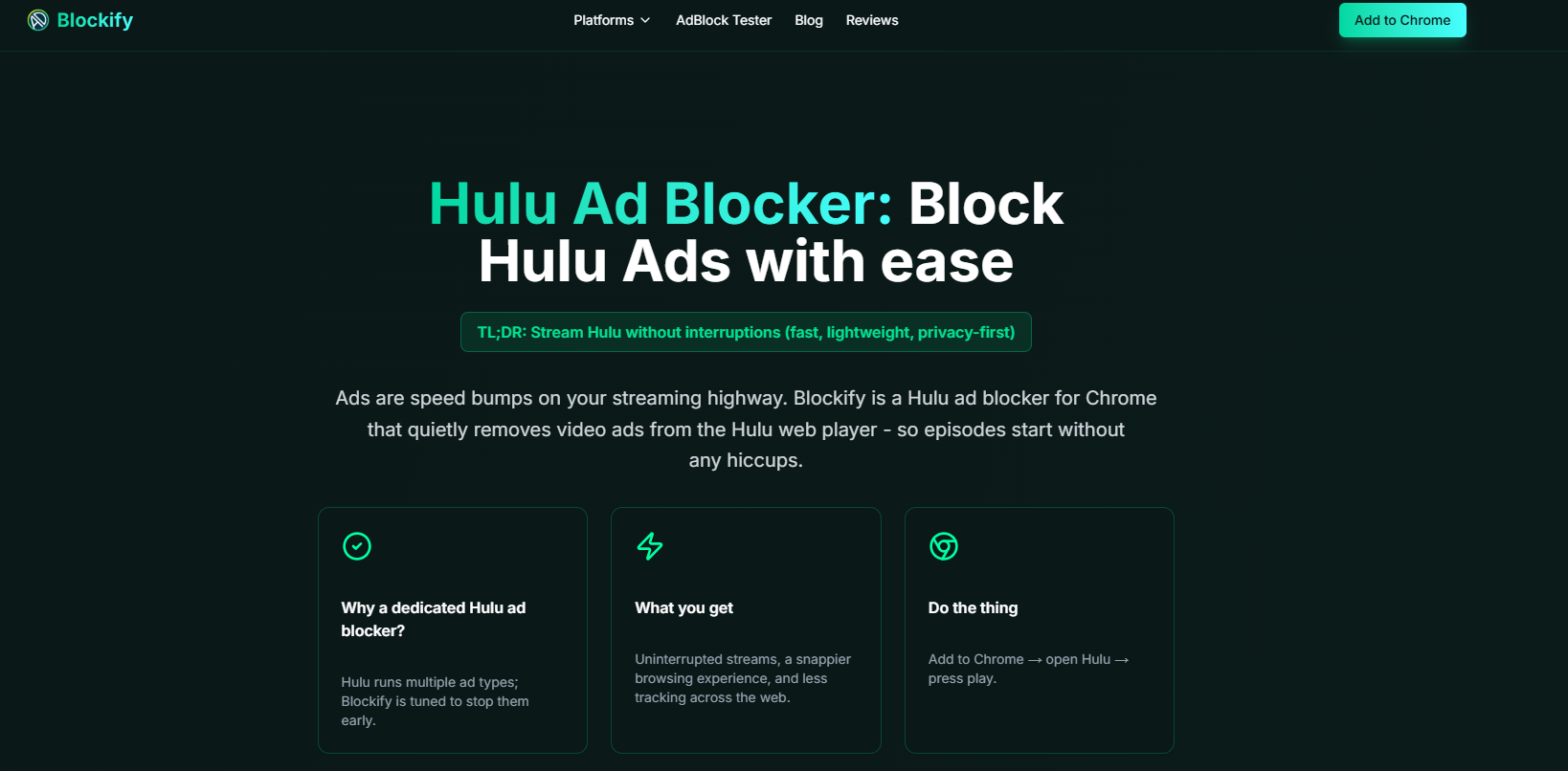 blockify ad blocker for hulu