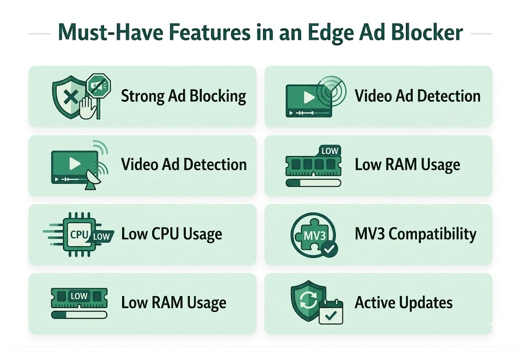 must have features in ad blocker for edge