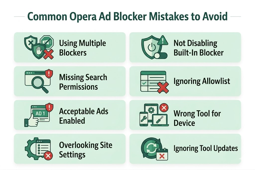 mistakes to avoid when choosing ad blocker for opera