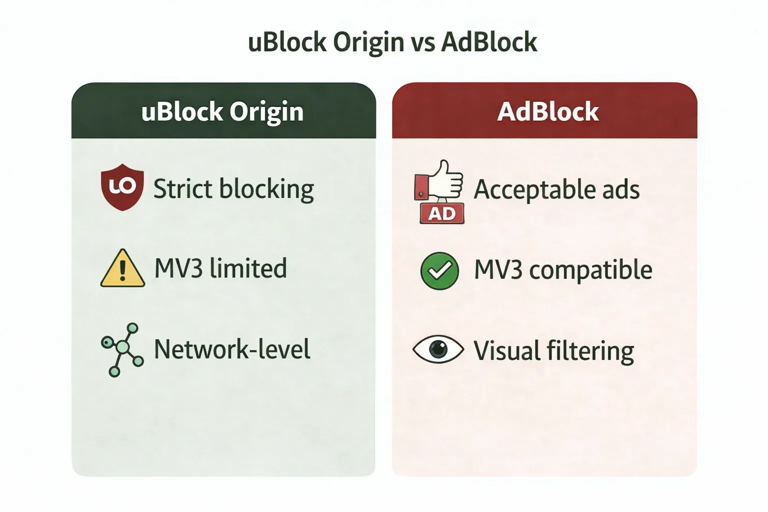 ublock origin vs adblock: 3 main differences