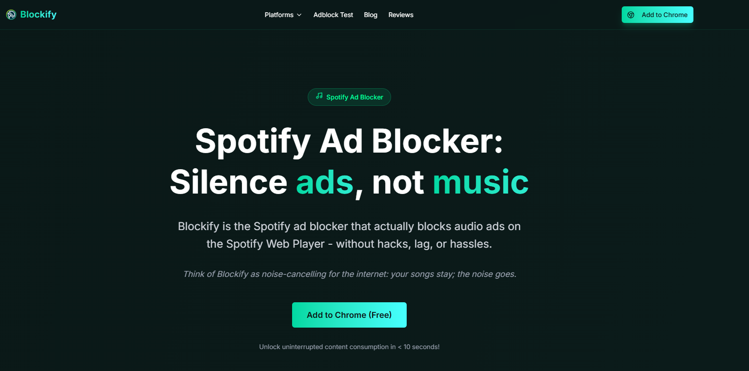 Blockify spotify ad blocker