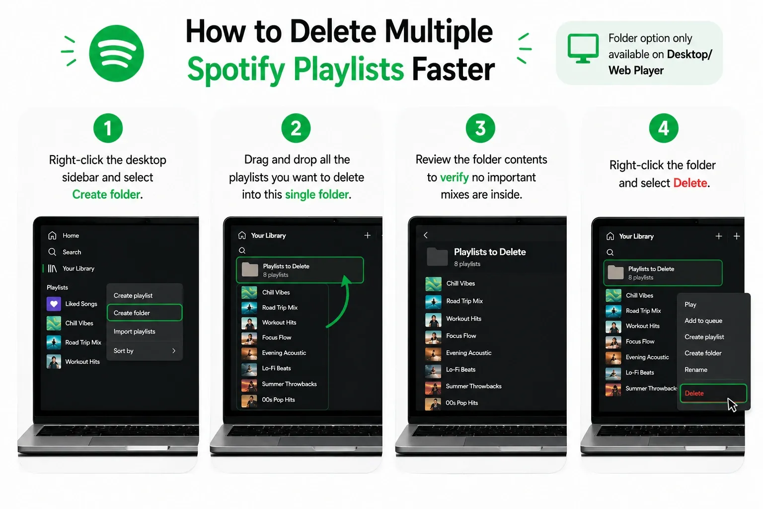 how to delete spotify playlists in bulk