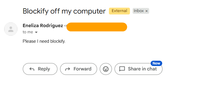 A user writes, Please I need Blockify.